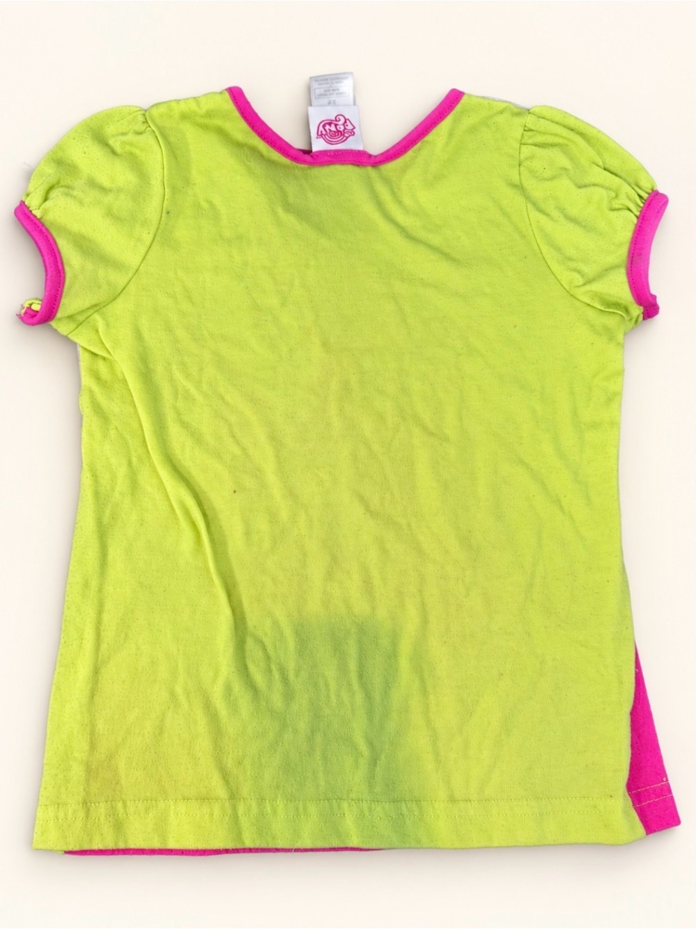 My Little Pony Girls Small S/P Pajama Top Pink Green TOP ONLY - Picture 2 of 3